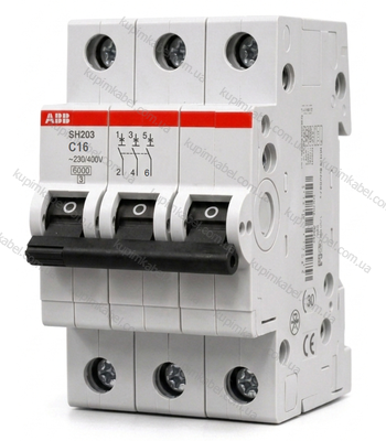 АВВ вимикач автоматичний SH203-C 16A