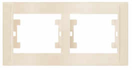 Рамка подвійна горизонтальна Defne крем
