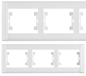 Рамка потрійна горизонтальна Defne біла
