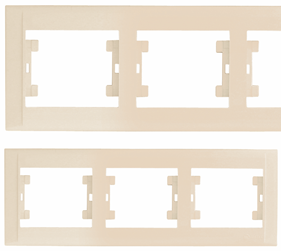 Рамка потрійна горизонтальна Defne крем