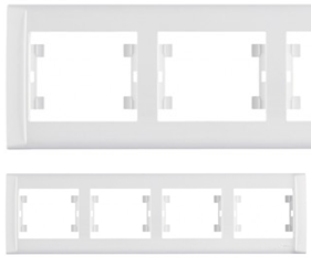 Рамка четверна горизонтальна Defne біла