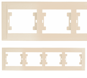 Рамка четверна горизонтальна Defne крем