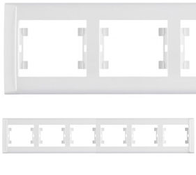 Рамка шестирна горизонтальна Defne біла
