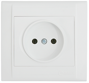 Розетка без заземлення Defne білий