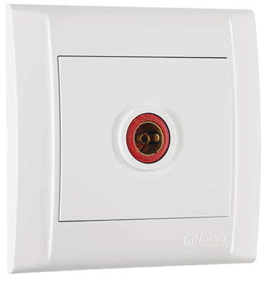 Розетка ТВ кінцева Defne білий