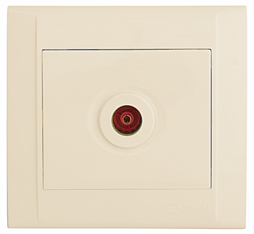 Розетка ТВ кінцева Defne крем