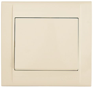 Вимикач одноклавішний Defne крем