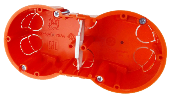 Коробка установча d66 (гіпсокартон), подвійна, КЕ 504