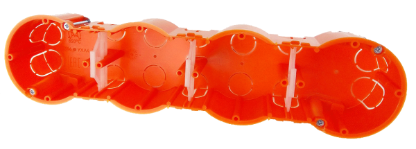 Коробка установча d66 (гіпсокартон), четверна, КЕ 506