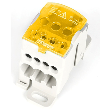 Блок розподільний UKK80A на DIN-рейку 80 A (жовтий)