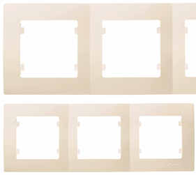 Рамка потрійна Lillium Natural Kare крем