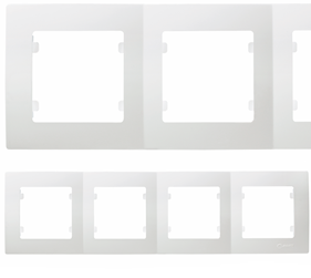 Рамка четверна Lillium Natural Kare біла