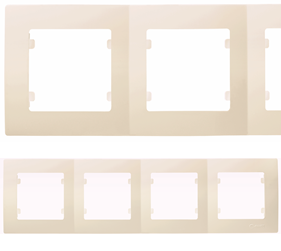 Рамка четверна Lillium Natural Kare крем