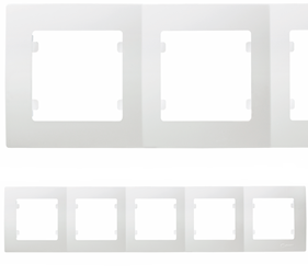 Рамка пятірна Lillium Natural Kare біла