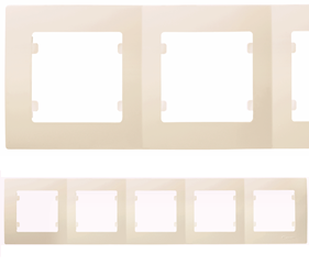 Рамка пятірна Lillium Natural Kare крем