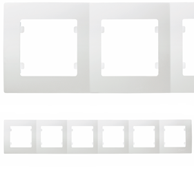 Рамка шестирна Lillium Natural Kare біла