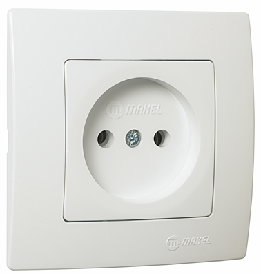 Розетка без заземлення Lillium Natural Kare білий