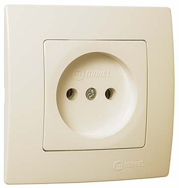 Розетка без заземлення Lillium Natural Kare крем