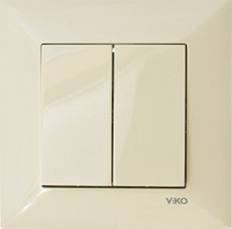 Meridian Вимикач 2-х клавішний (крем)