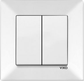 Meridian Вимикач 2-х клавішний (білий)