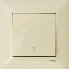 Meridian Вимикач одноклавішний прохідний (крем)