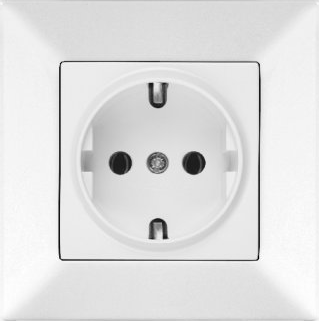 Meridian Розетка з з/к (білий)