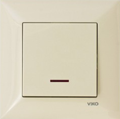 Meridian Вимикач одноклавішний з підсвіткою (крем)