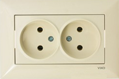 Meridian Розетка подвійна (крем)