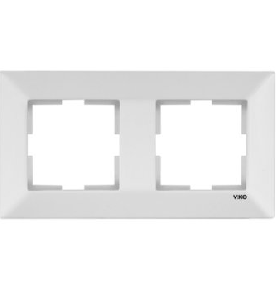 Meridian Подвійна горизонтальна рамка (білий)