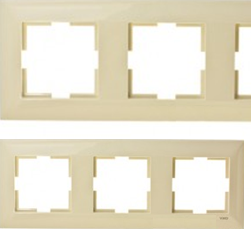 Meridian Потрійна горизонтальна рамка (крем)
