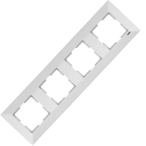 Meridian Четверна горизонтальна рамка (білий)