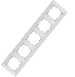 Meridian Пятірна горизонтальна рамка (білий)