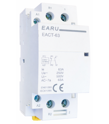 Контактор модульный ЕАСТ-63, 230V, 2р 63А, 1NO1NC