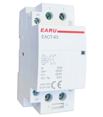 Контактор модульный ЕАСТ-63, 230V, 2р 63А, 2NO