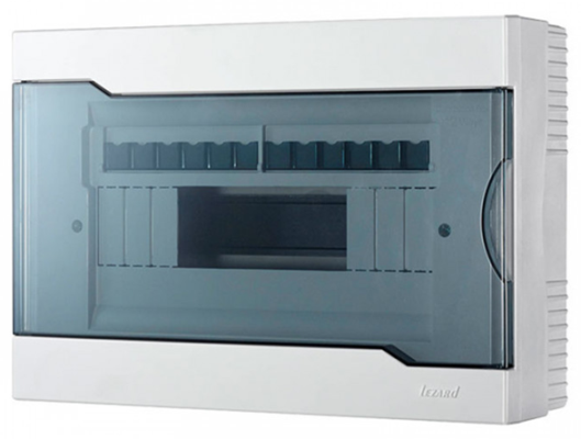 Lezard Щиток 12А, зовнішній зі склом, пластиковий