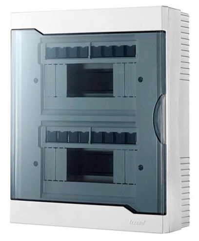 Lezard Щиток 16А, зовнішній зі склом, пластиковий