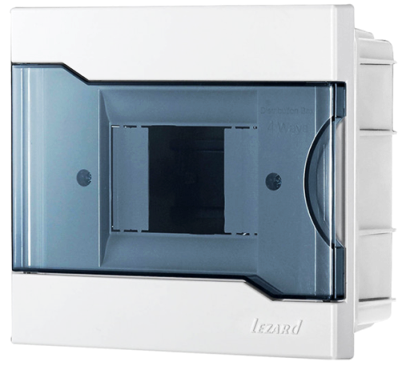 Lezard Щиток 4А, внутрішній зі склом, пластиковий