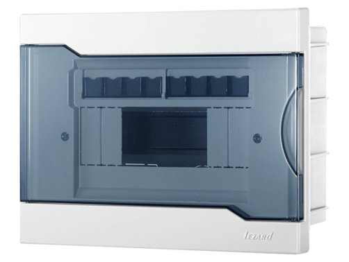 Lezard Щиток 8А, внутрішній зі склом, пластиковий