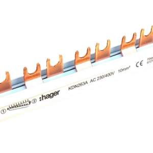 HAGER KDN 263A Шина з'єднувальна , вилочного типу, 12 мод., 10 мм2, двополюсна