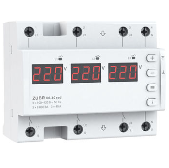 Реле напруги ZUBR D6-40 red